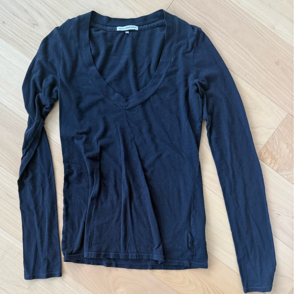 James Perse Long Sleeve V Neck 1